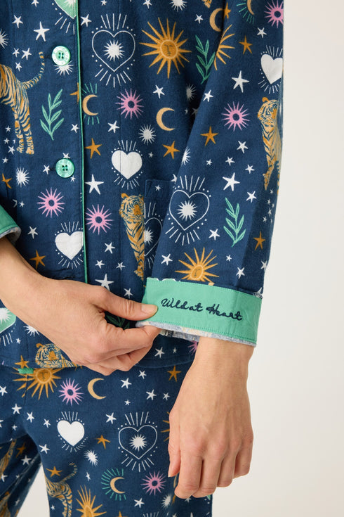 Pj Salvage Flannels Wild At Heart 3-Piece PJ Set